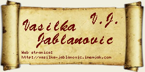 Vasilka Jablanović vizit kartica